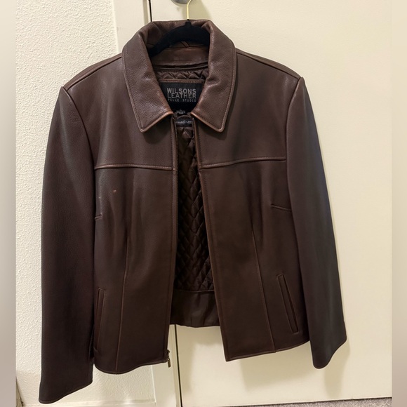 Wilson’s Pelle Studio Vintage Dark Brown Leather Jacket - Picture 3 of 9